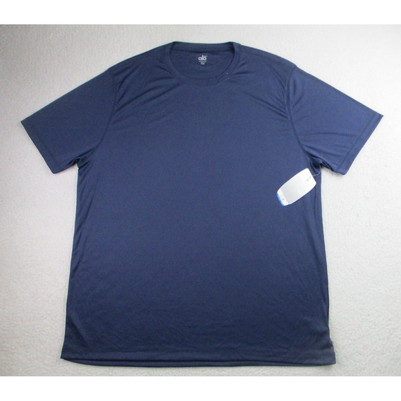 NWT Alo CoolFit T-Shirt Mens XXXL Navy Short Sleeve Anti‎ Microbial Performance - Picture 1 of 9